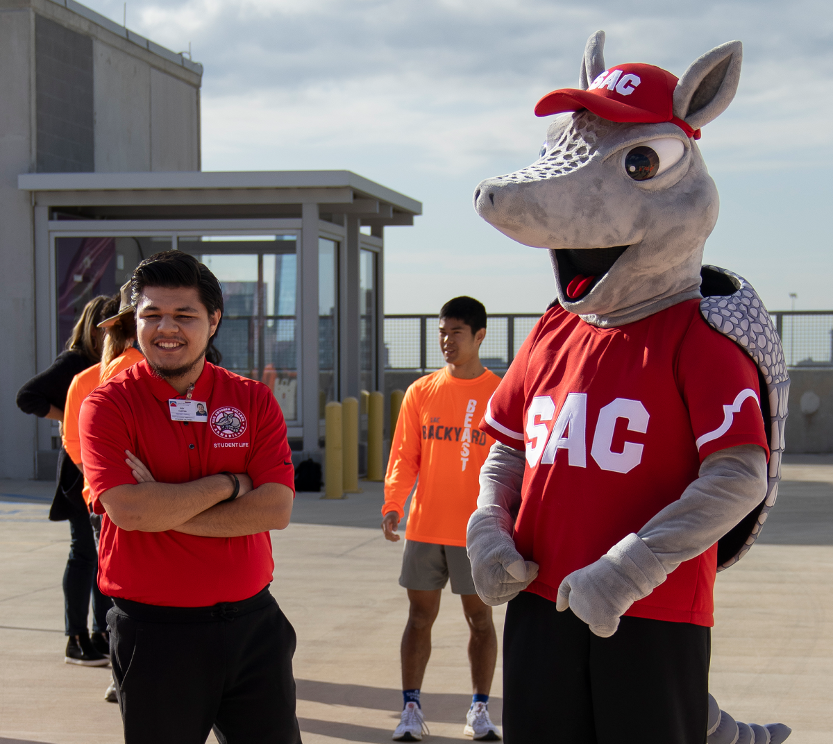 The San Antonio Armadillo made an appearance at the Fall 2023 Backyard Beast competition. Photo by Janelle Aléman. 