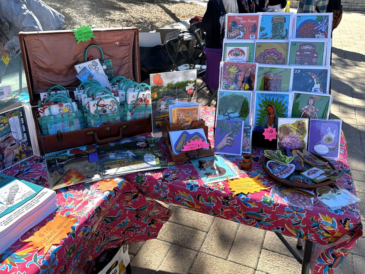 Vendors sold jewelry, crystals, art and literature during SAC's Native American Heritage Month vendor fair at the San Antonio College mall area Nov. 27. Photo by Aaron Martinez.